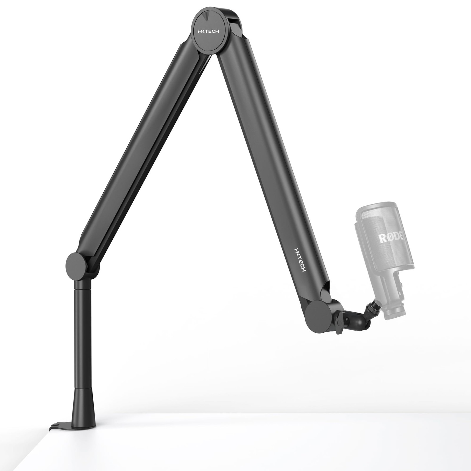 IXTECH Premium Microphone Boom Arm with Desk Mount, MI03 VALIANT, 1 Black