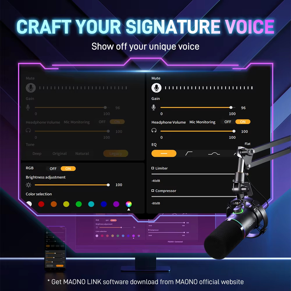 PD200X XLRUSB Dynamic Microphone for Gaming Recording Streaming Youtube Metal M