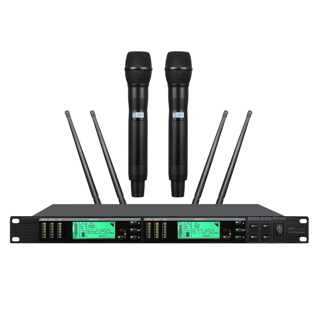 UHF True Diversity Cordless for Shure UR4D Dual Diversity Wireless Microphone
