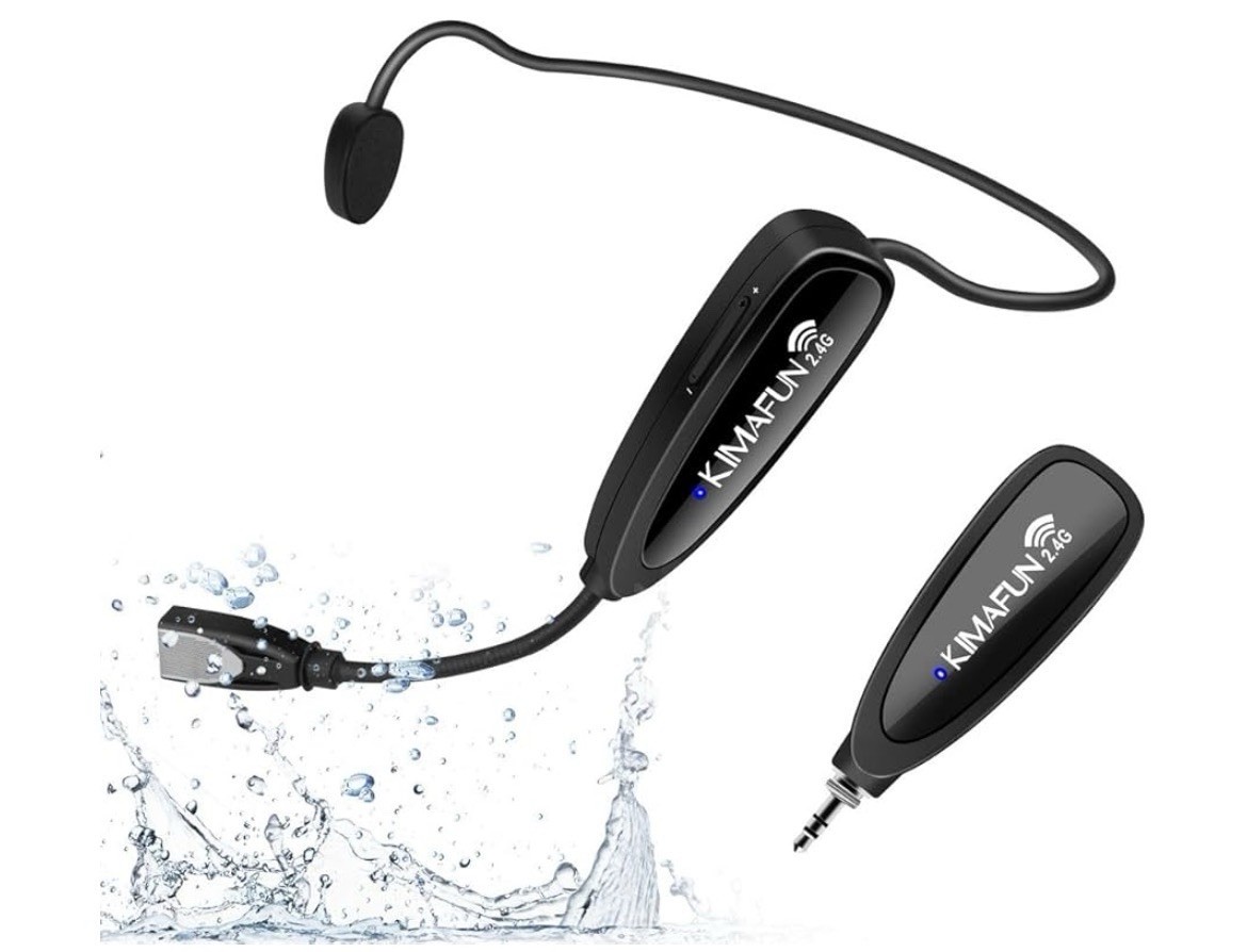 KIMAFUN G100-1 Wireless Waterproof Headset Microphone System, 3.5mm/6.35mm