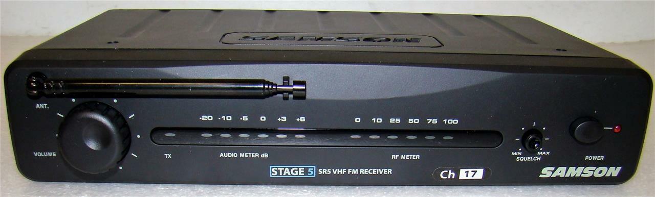 Samson SR5 VHF Wireless Receiver W/ Case and Accessories New other