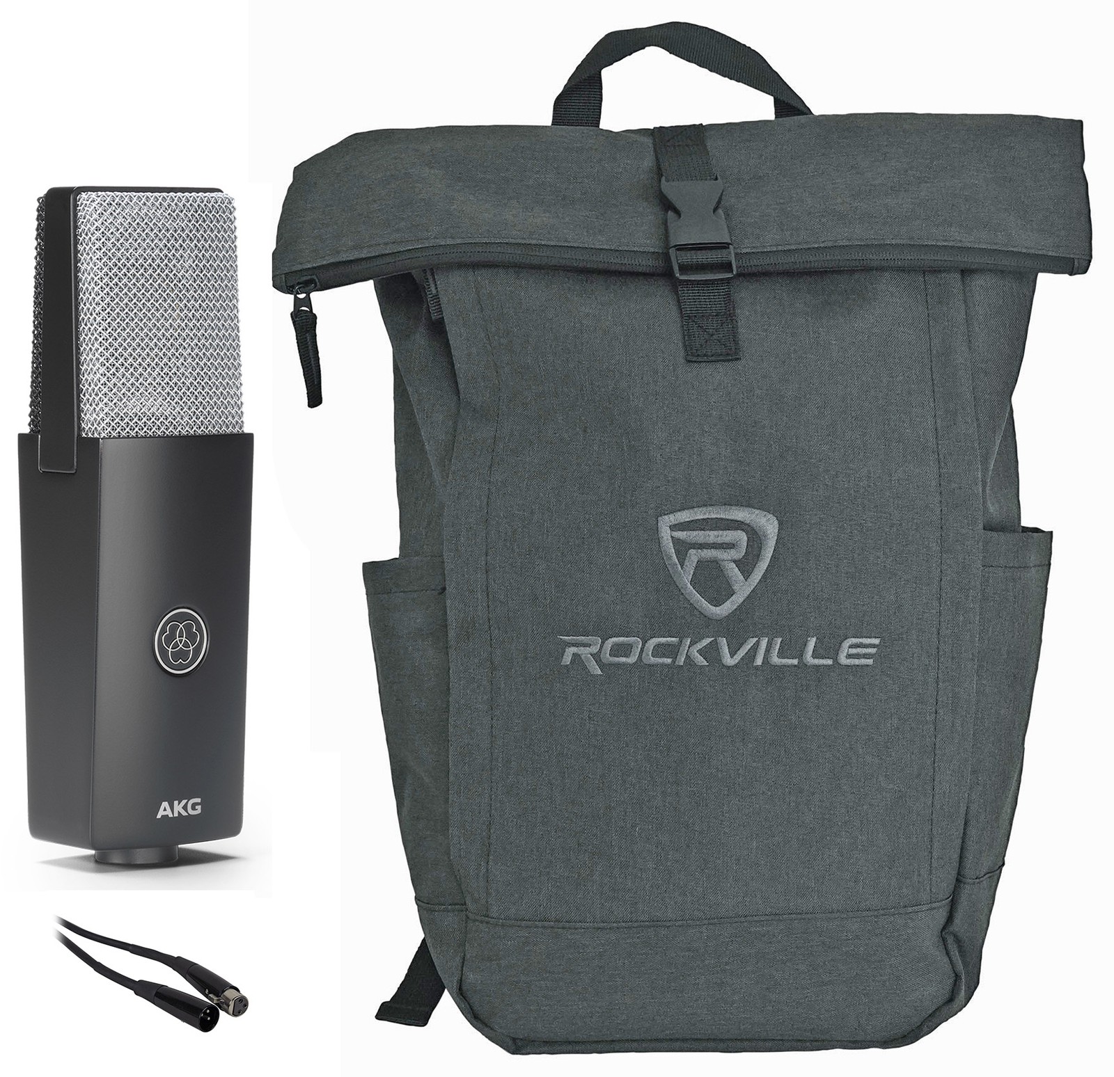 AKG C114 Professional Multi-Pattern Condenser Studio Microphone+Cable+Backpack