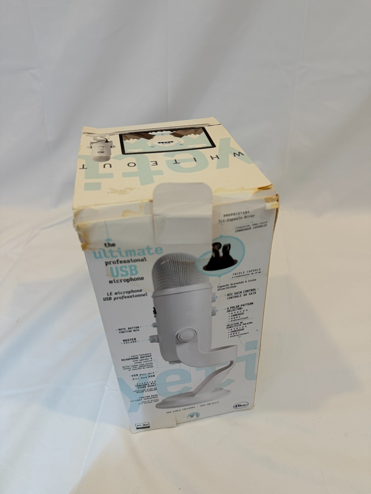 Blue Yeti Professional Multi-Pattern USB Condenser Microphone – White