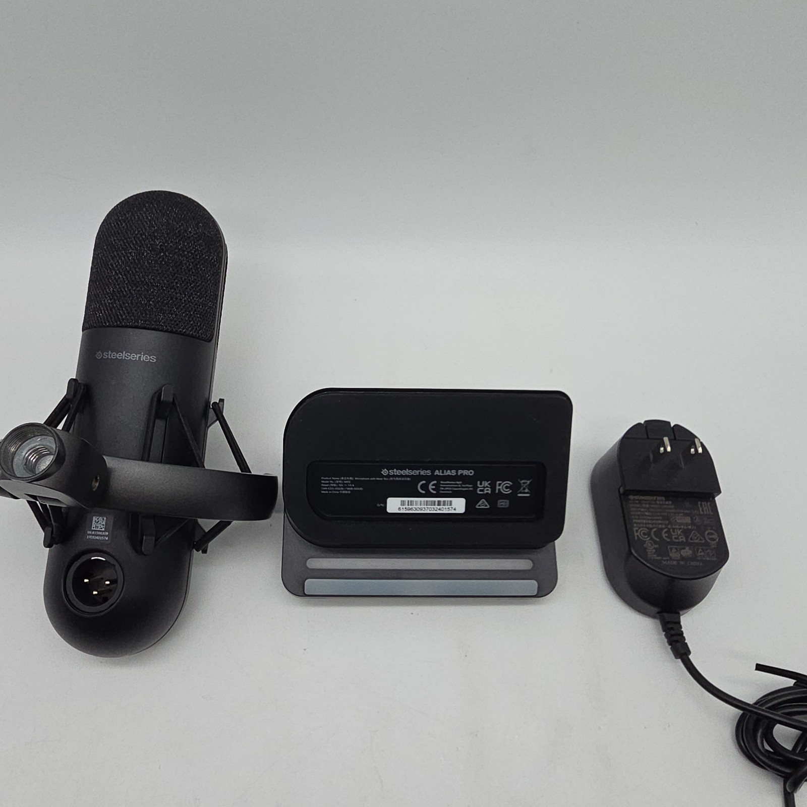 SteelSeries Alias Pro XLR Mic + Mixer + Power Supply Boom Mount Adapter