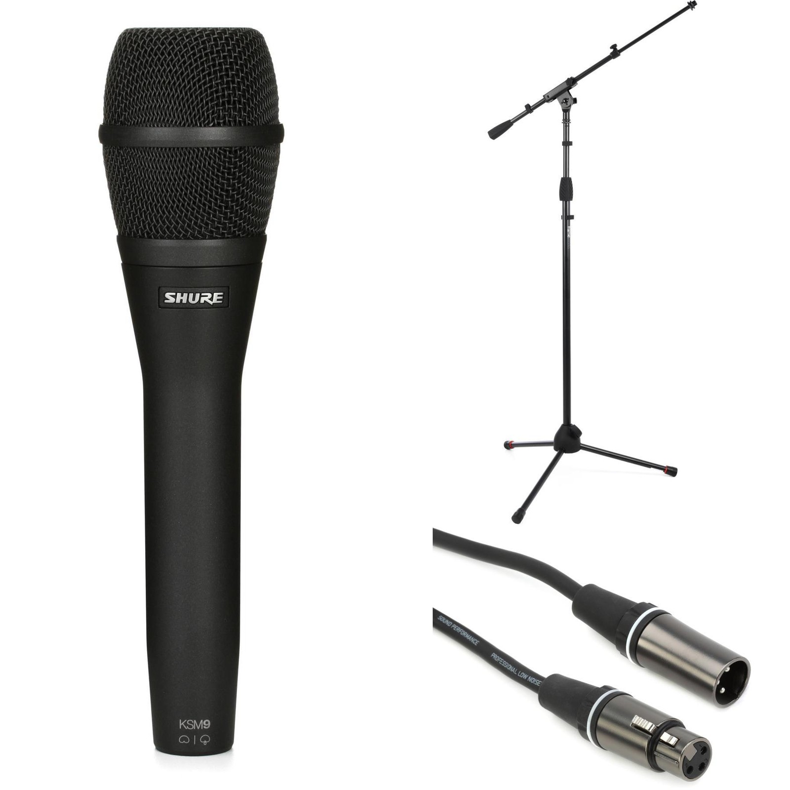 Shure KSM9 Microphone with Stand and Cable – Charcoal Grey
