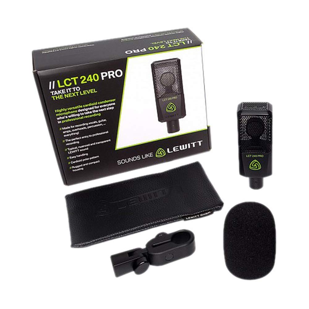 Lewitt LCT-240 Pro Condenser Microphone (Black) 7.5 x 9.5 x 3.5 inches, Black