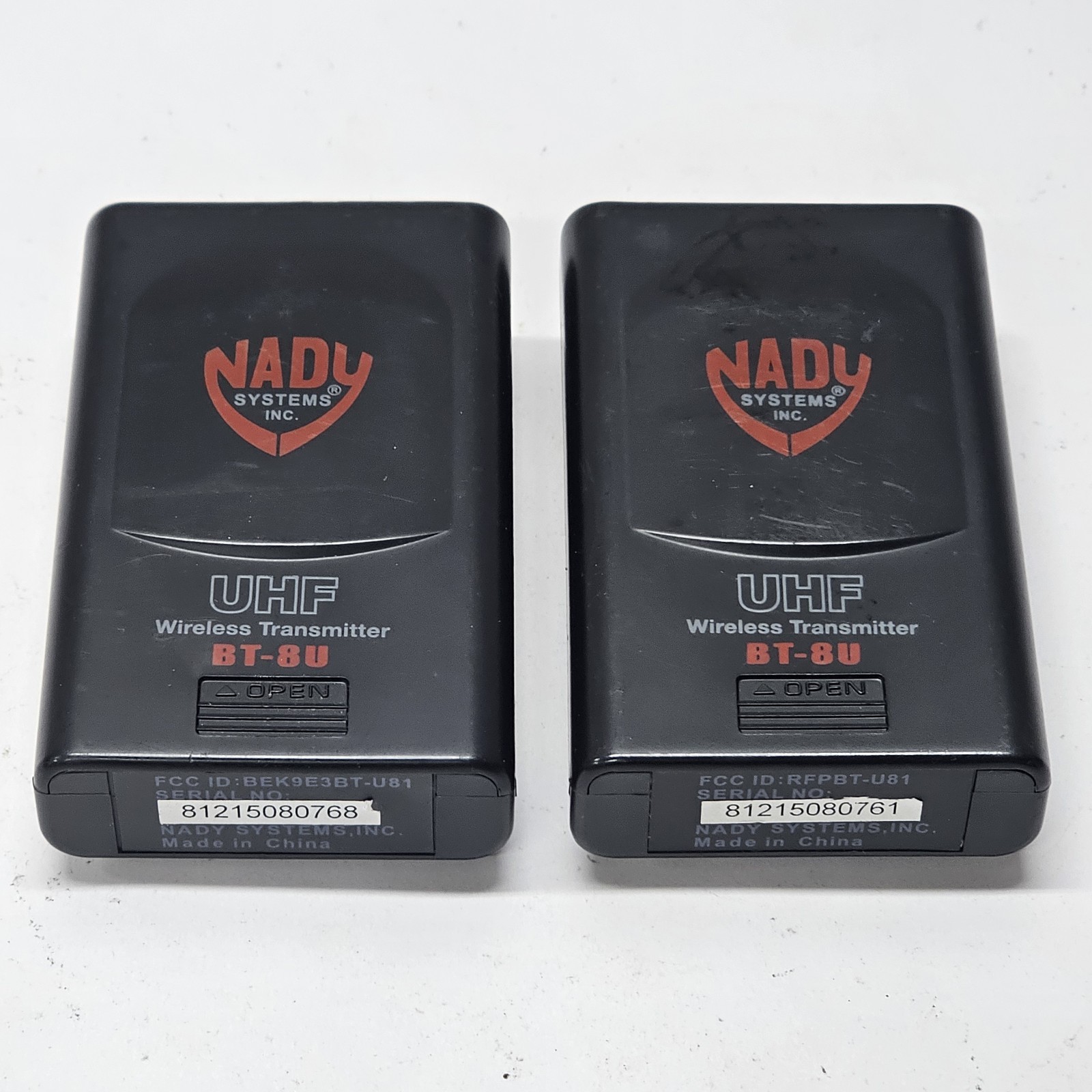 Nady BT-8U UHF Transmitter For DKW-8 U-81 Systems LOT OF 2 UNTESTED AS IS