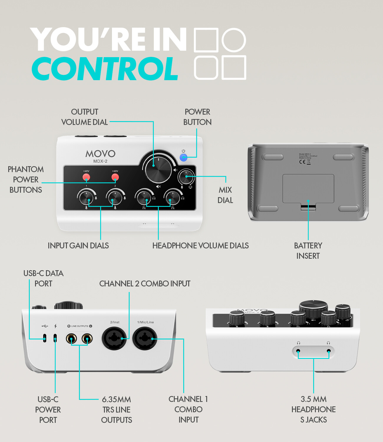 Movo PodPro-AH Podcasting Bundle with Boom Arms and Headphones