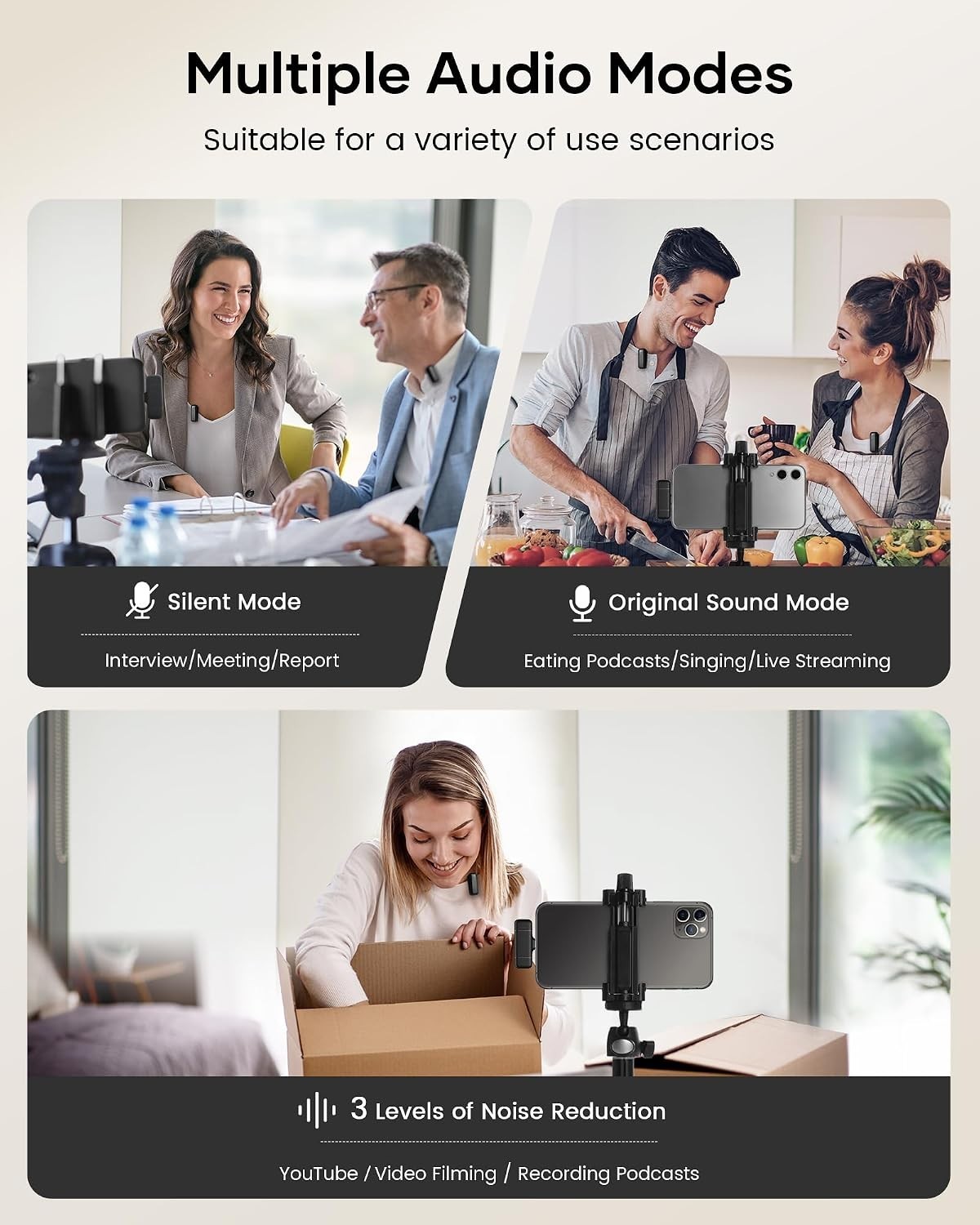 Long Battery Life Lapel Microphone for Content Creators