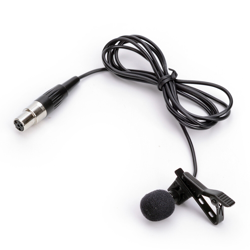 Lavalier Lapel Tie Clip Cardioid Condenser Microphone For Shure mini 4 Pin XLR