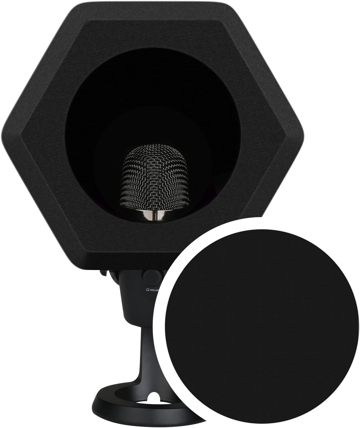 Professional Microphone Isolation Ball with 2-Layered Pop Filter, High Density F