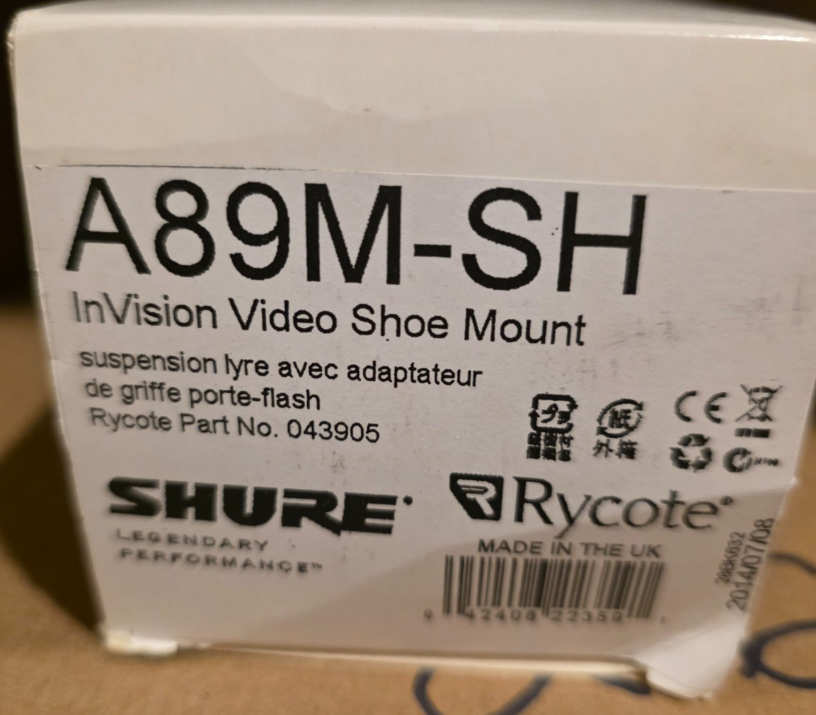 NEW Shure A89M-SH Rycote Shoe Mount Shock Mount VP89S VP89M Microphone