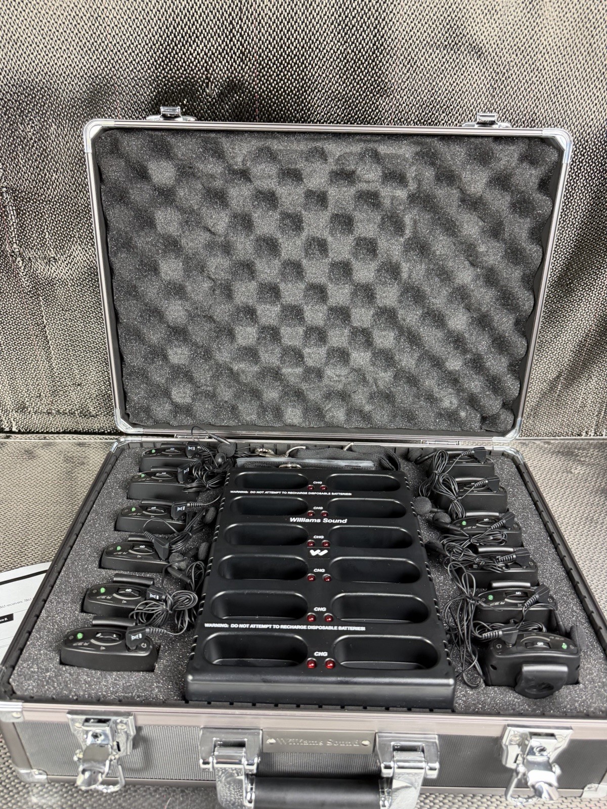 Lot 12x Williams Sound PPA R37 With Charger CHG 3512 Pro Case Excellent ShipFast