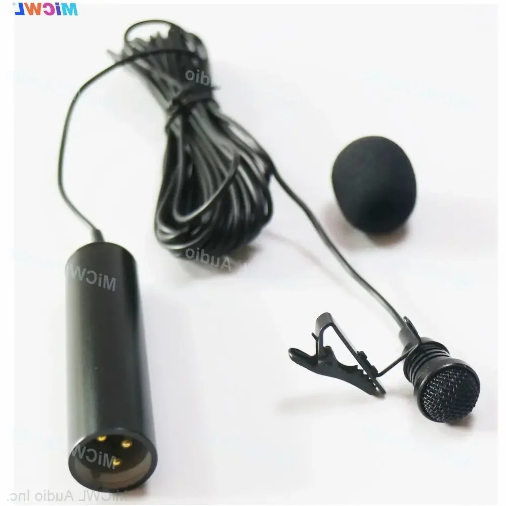 XLR Phantom 48V Lavalier Cardioid Microphone for Sound Mixer Mixing Console