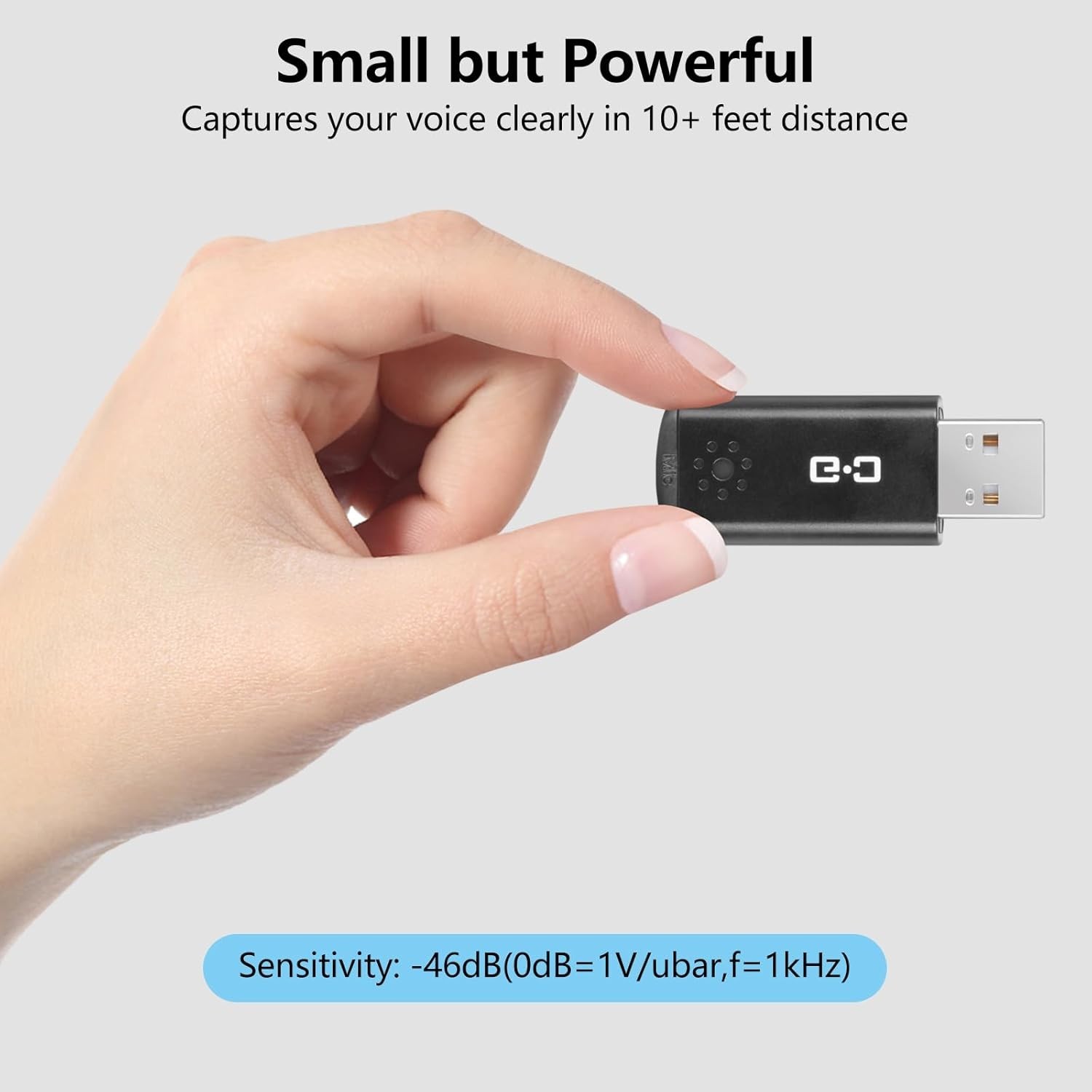 Mini USB Microphone – Plug-and-Play for Desktop & Laptop Video Conferencing