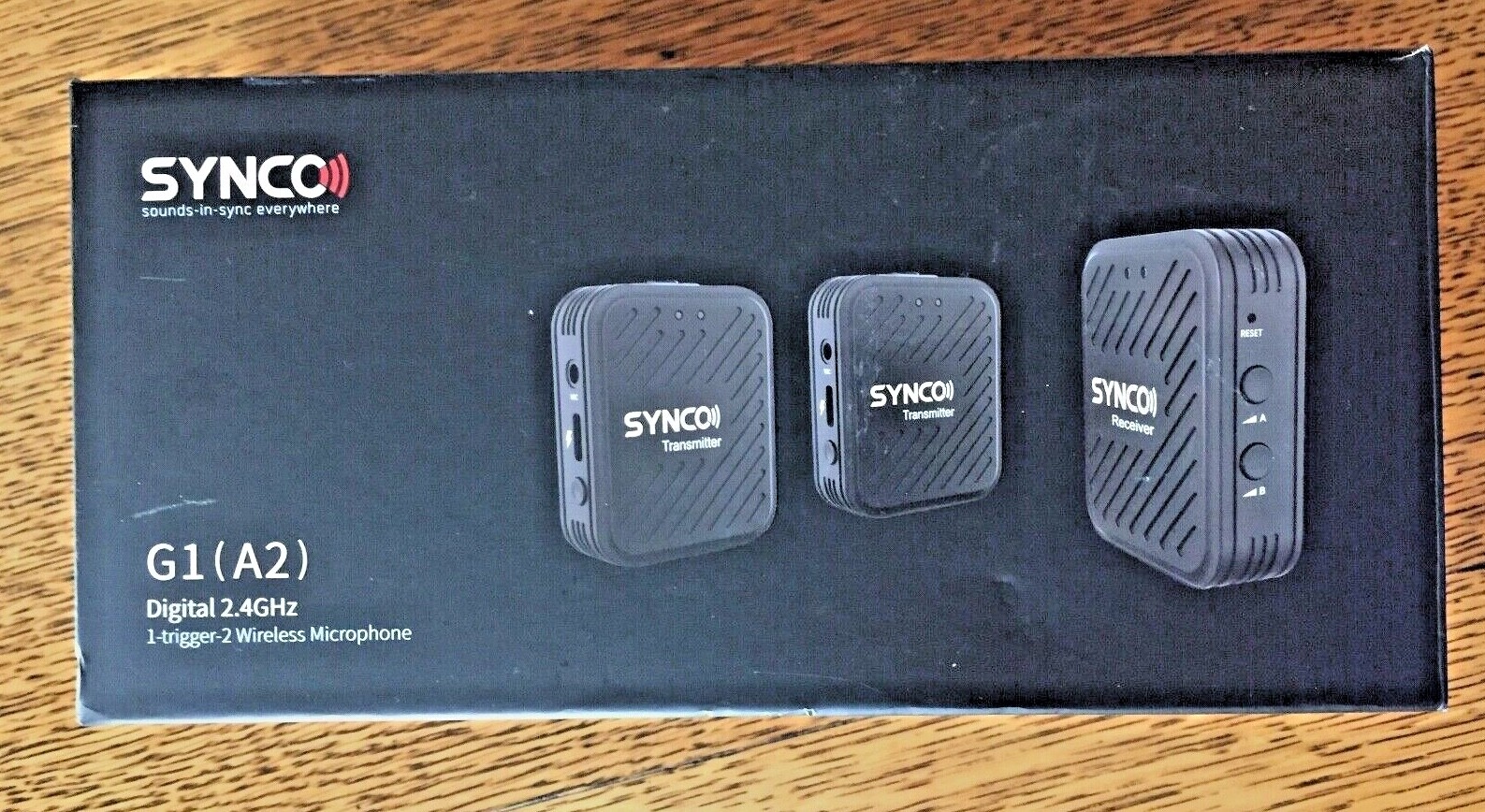 SYNCO G1 (A2) Wireless Lavalier Microphone System Black – 2 TX and 1 RX – New