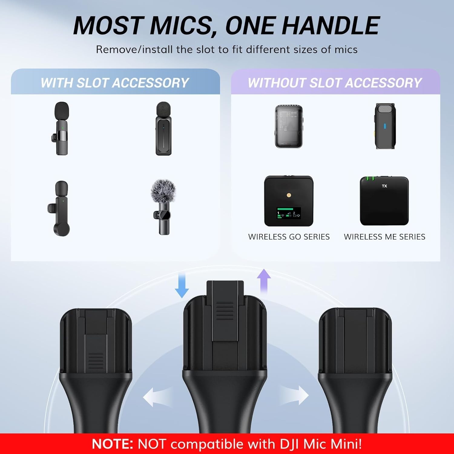 Professional Handheld Lavalier Mic Adaptor with Custom Flag Station & Windshield