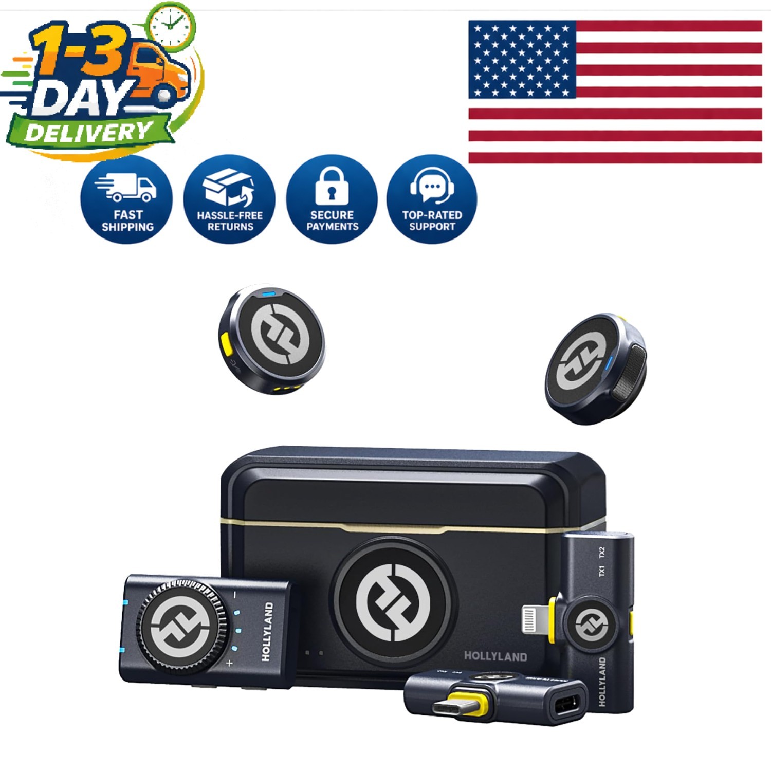 Ultimate Lark M2 Wireless Microphone for iPhone/Camera – 40h Battery Life