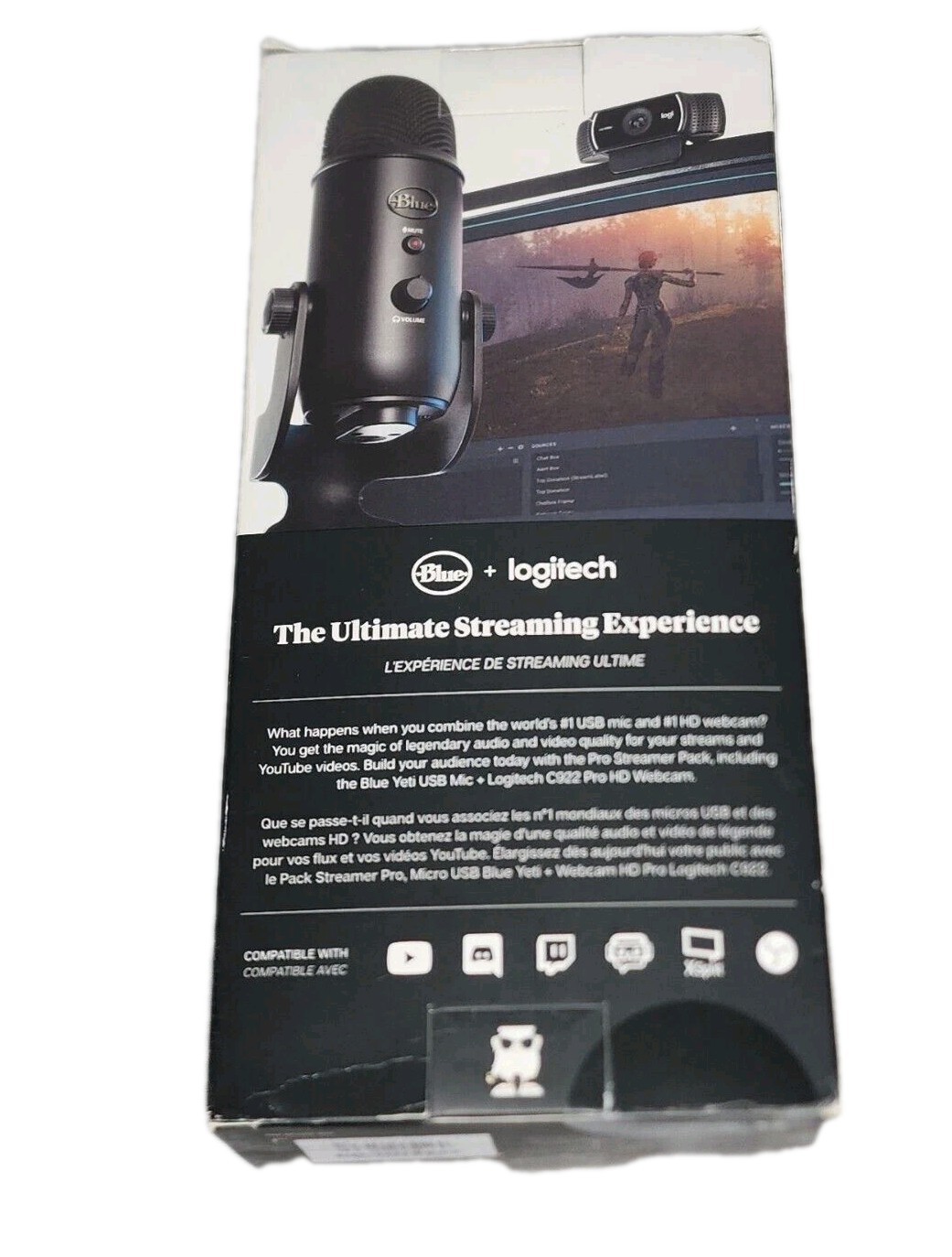 New Logitech Streamer Microphone Camera C922 Pro HD Webcam Blue Pack podcast