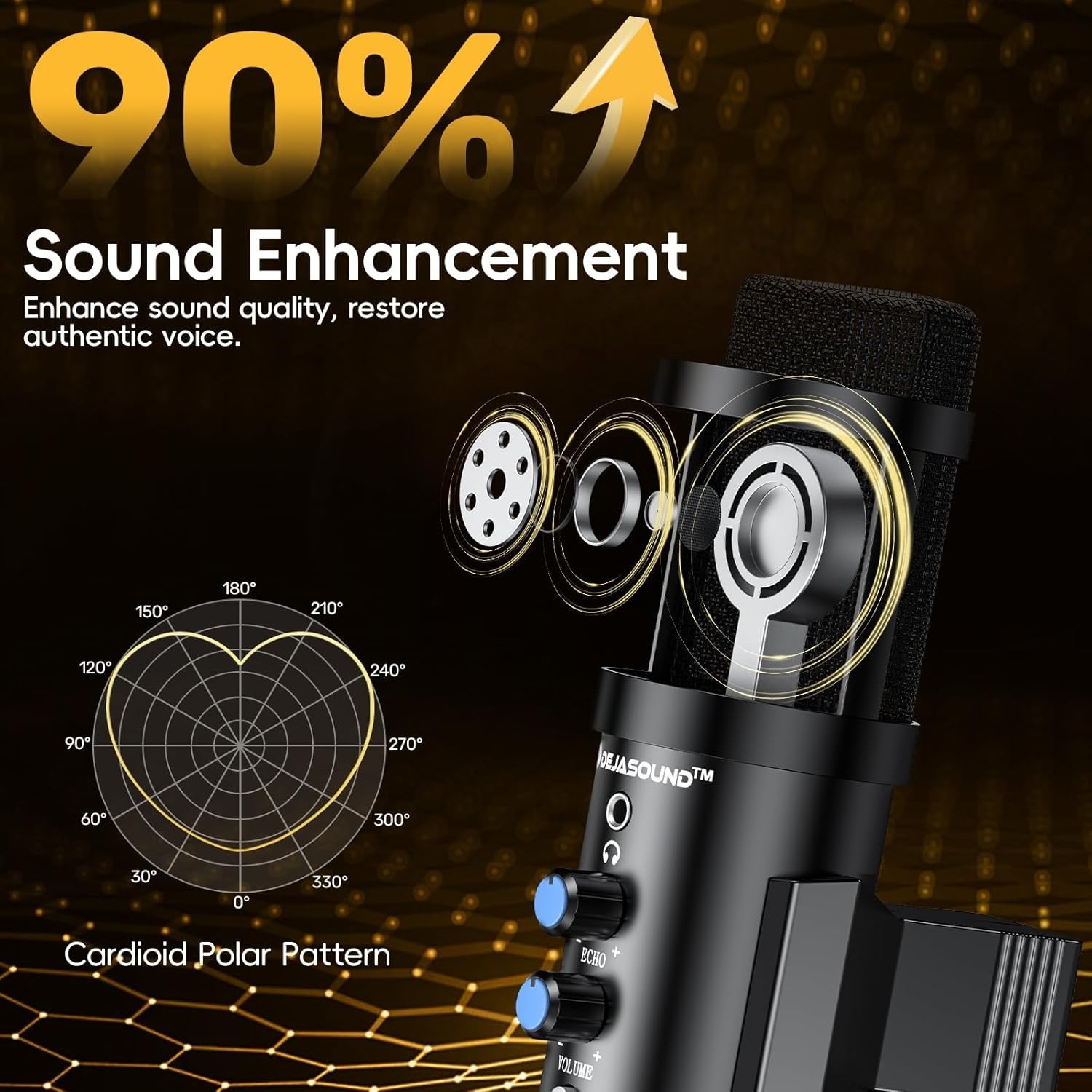 Upgraded Studio Recording Microphone with Isolation Shield & Pop Filter – Music