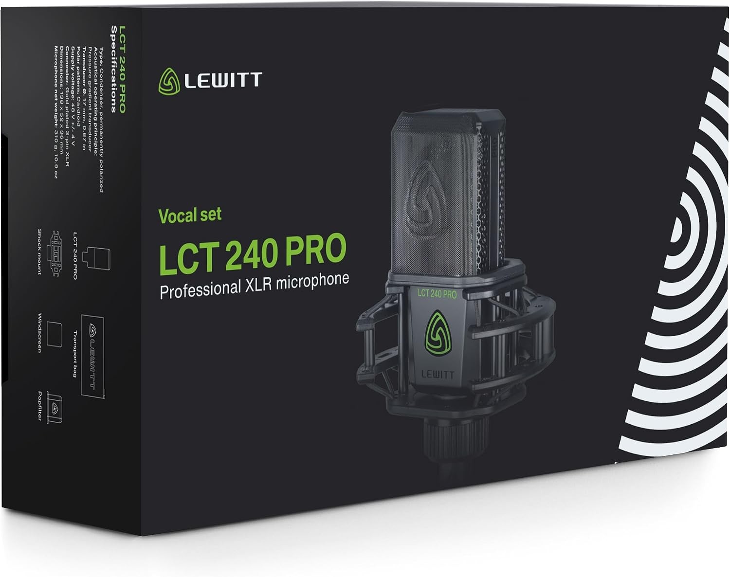 LEWITT LCT240 PRO ValuePack Condenser Microphone Vocal Set
