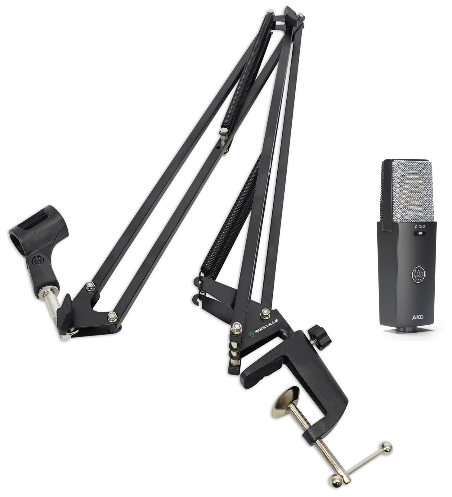 AKG C114 Professional Multi-Pattern Condenser Microphone Recording Mic+Boom Arm