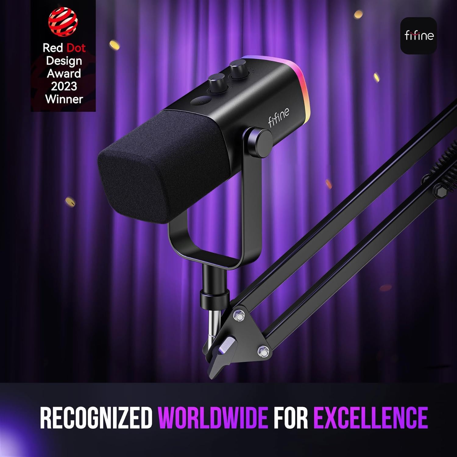 XLR/USB Gaming Microphone Set, Dynamic PC Mic for Streaming Podcasting, Computer