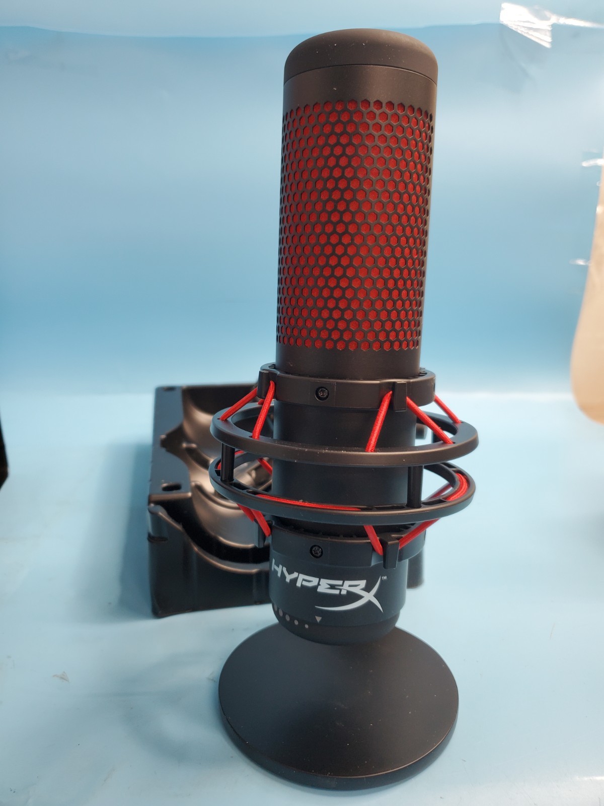 HyperX QuadCast Red LED USB Microphone Black PC MAC PS5 PS4