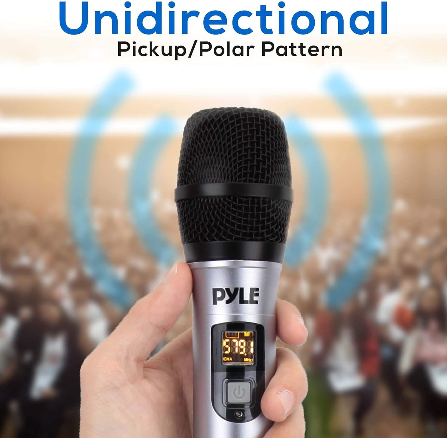 PYLE Portable UHF Wireless Microphone System – Professional Battery Operated