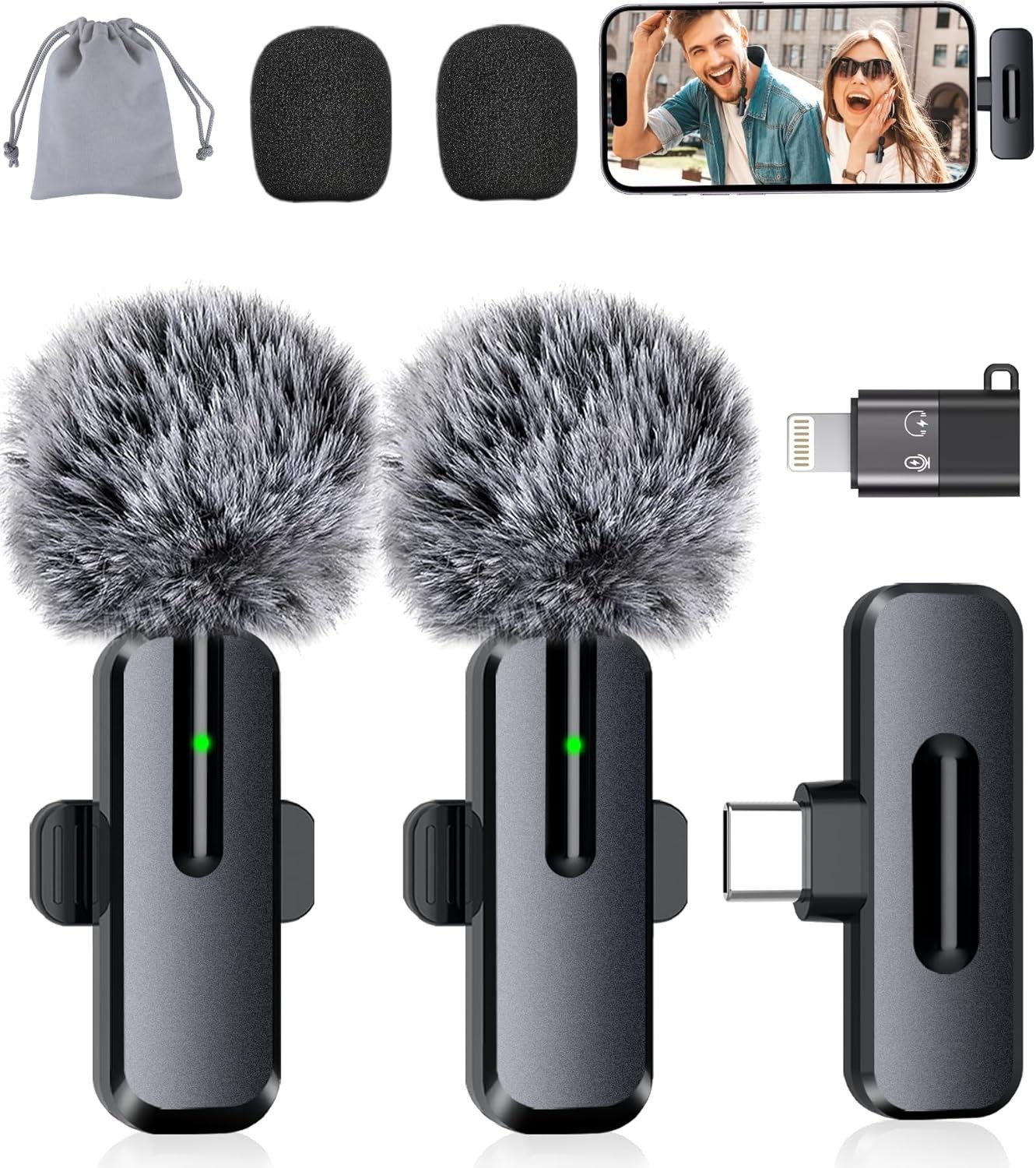 Wireless Microphone Mini Mic for iPhone/Android Phone