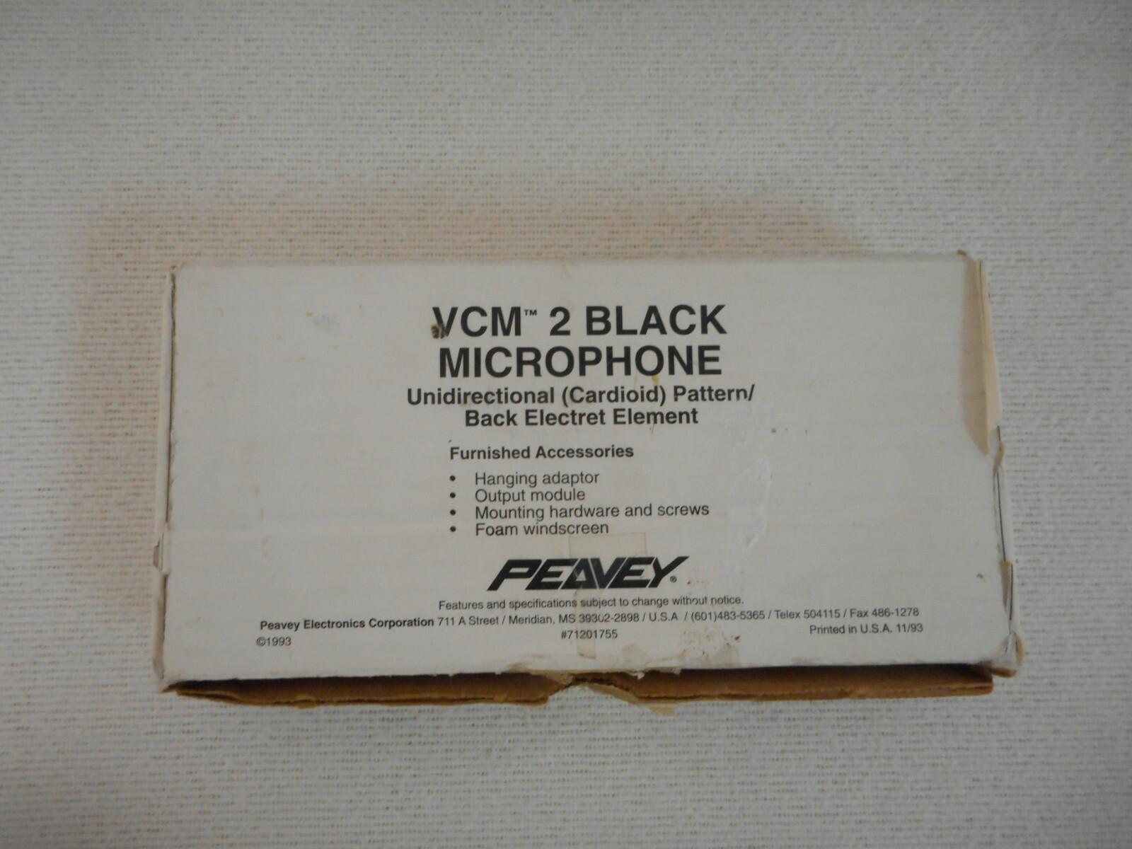 Peavey VCM2 Choir Microphone Black
