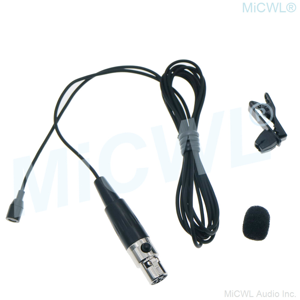 Micro mini Lavalier/Lapel Microphone for Shure Wireless TA4F 4Pin Black Beige