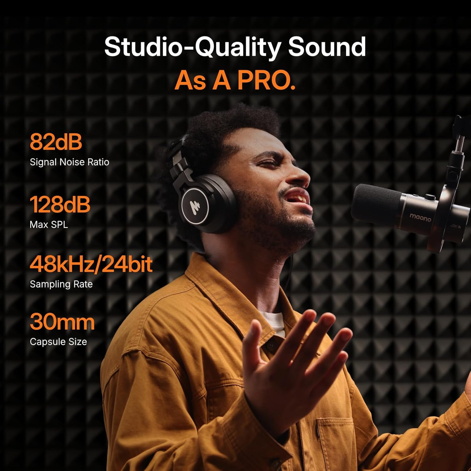 PD200W Hybrid Wireless Podcast Microphone for PC, Dynamic XLR USB Mic with Deskt