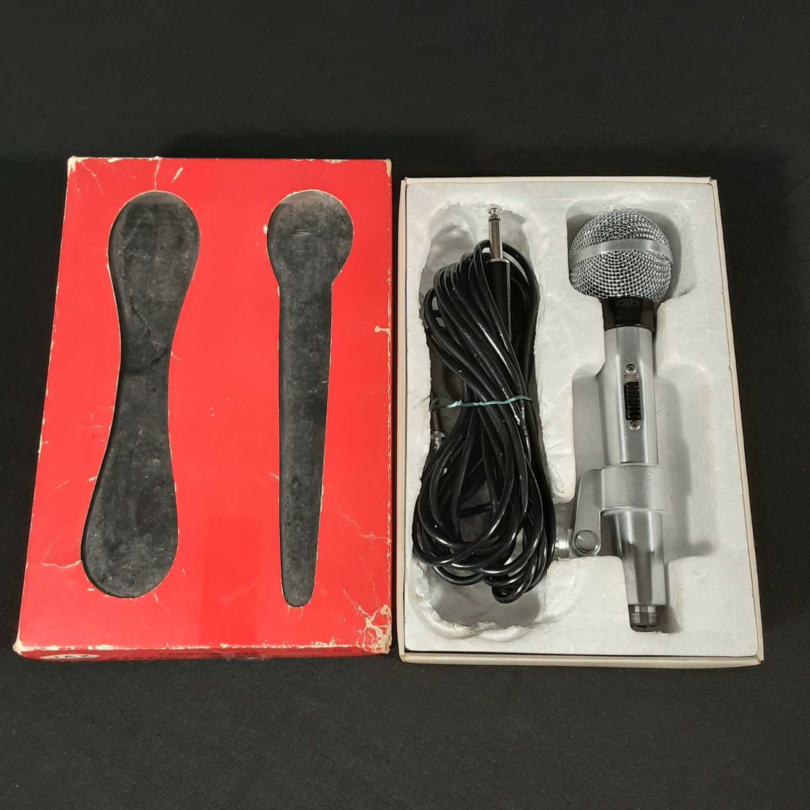 Vintage JAX Cardioid Type Dynamic Microphone Model 125 Wire Mesh Ball 20 ft Cord