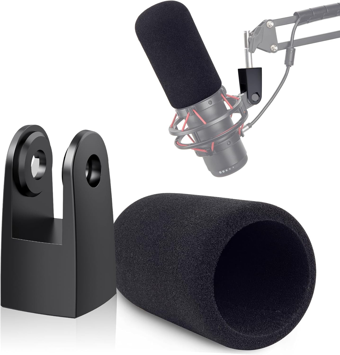 Hyperx Quadcast Mount Adapter with Microphone Covers Foam, Compatible with for H