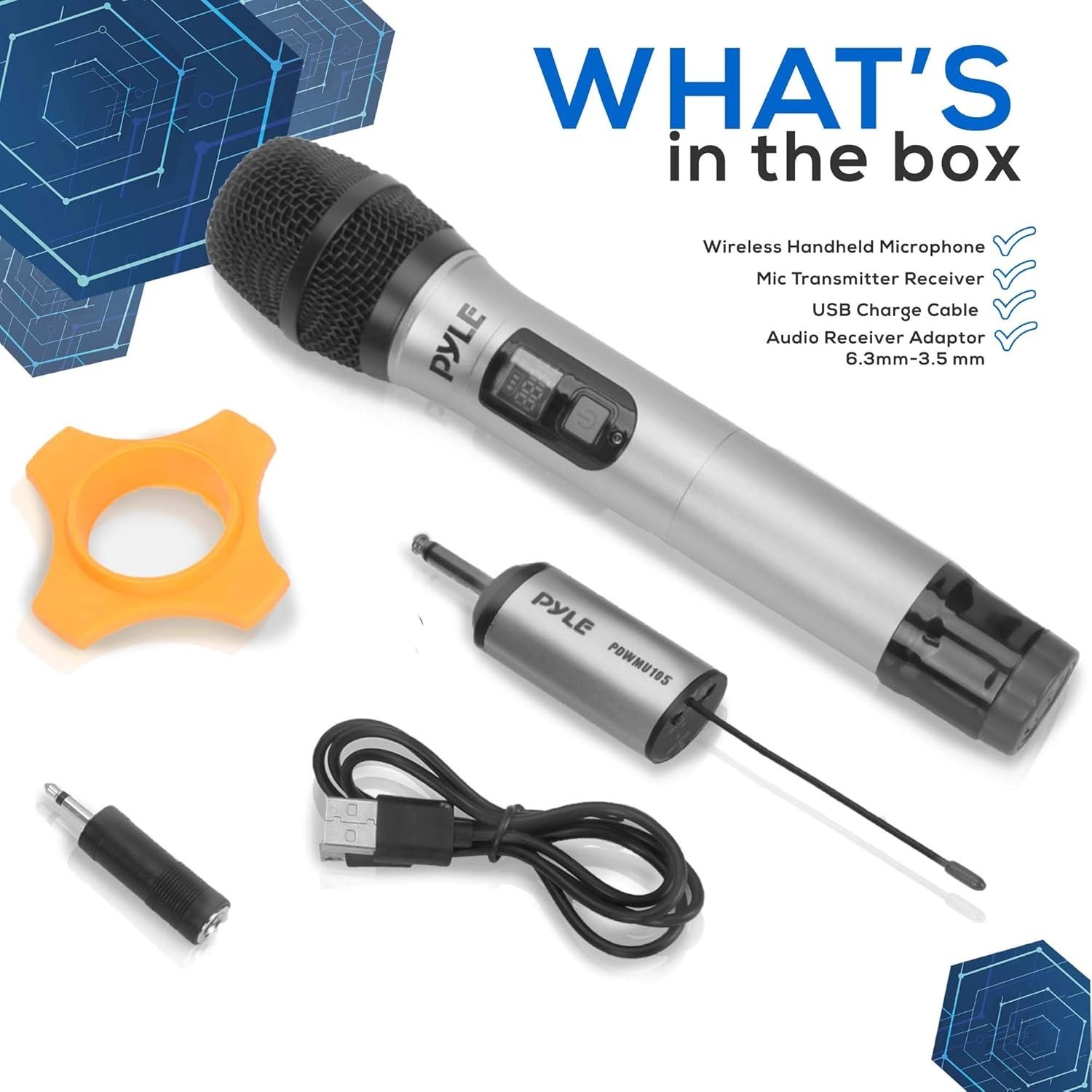 PYLE Portable UHF Wireless Microphone System – Professional Battery Operated