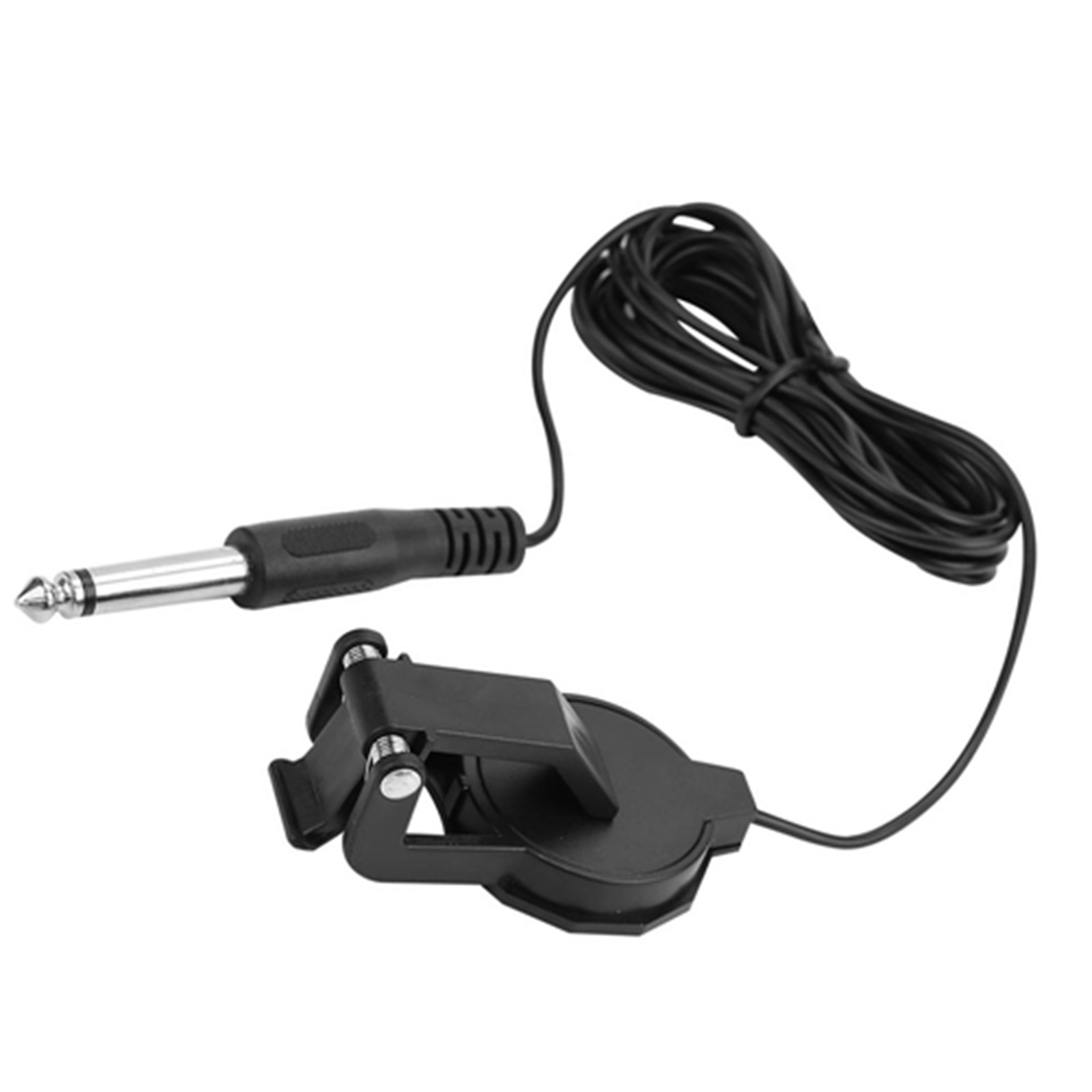 6.35mm Audio Jack Clip On Microphone Piezo Violin Acoustic Guitar Pickup