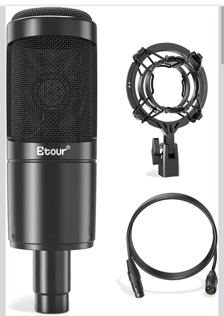 Cardioid Condenser Microphone Set [Inclusion Dedicated Shock Mount & XLR Cable],