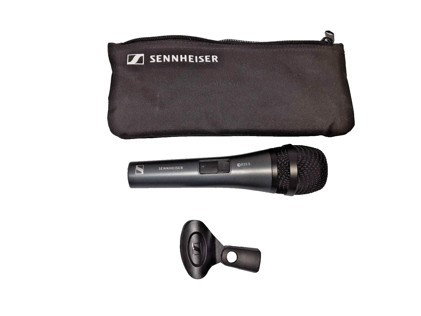 Sennheiser e835-S 3-Pin XLR Dynamic Cardioid Vocal Microphone w/ Cover -UNTESTED
