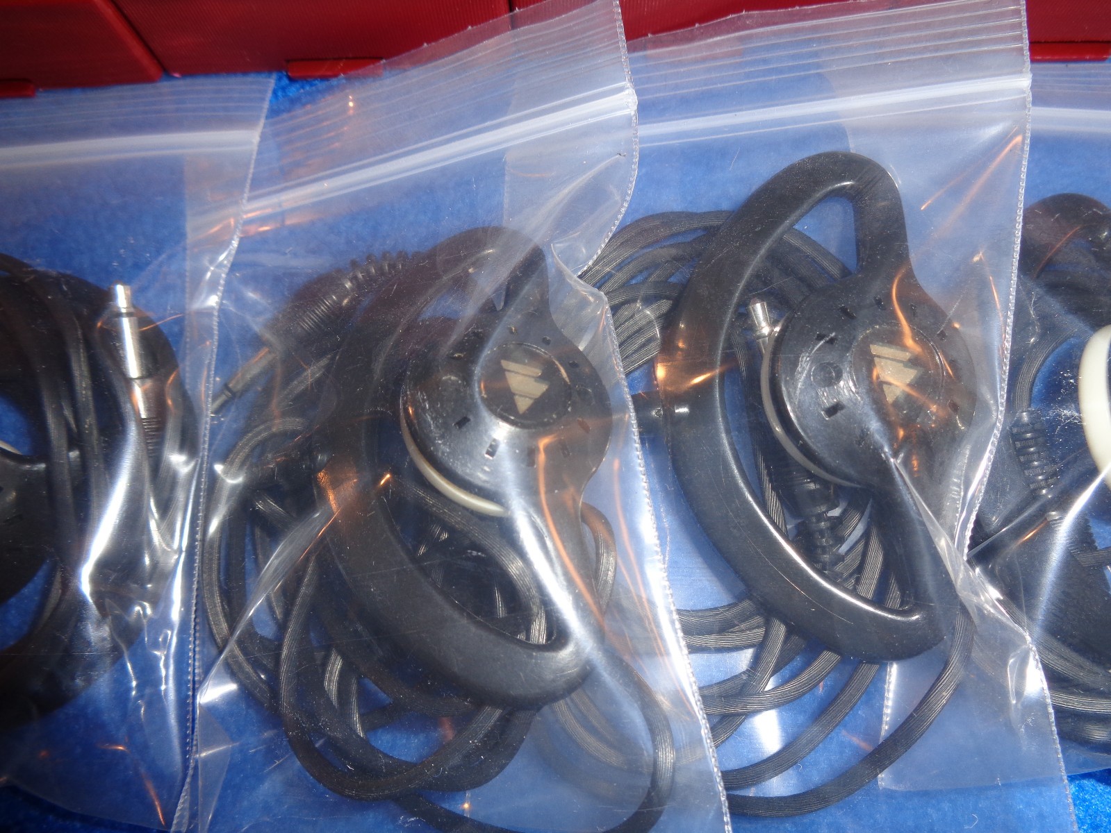 Lot of 8 Williams Sound R7-4 Receivers w/ Earspeakers and Holsters
