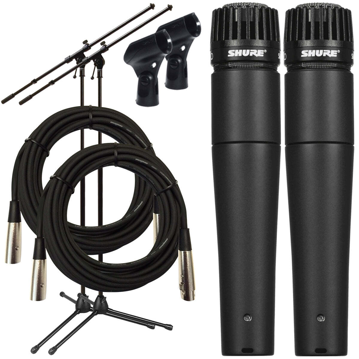 Shure SM57-LC Dynamic Instrument Microphone TWIN PERFORMER PAK