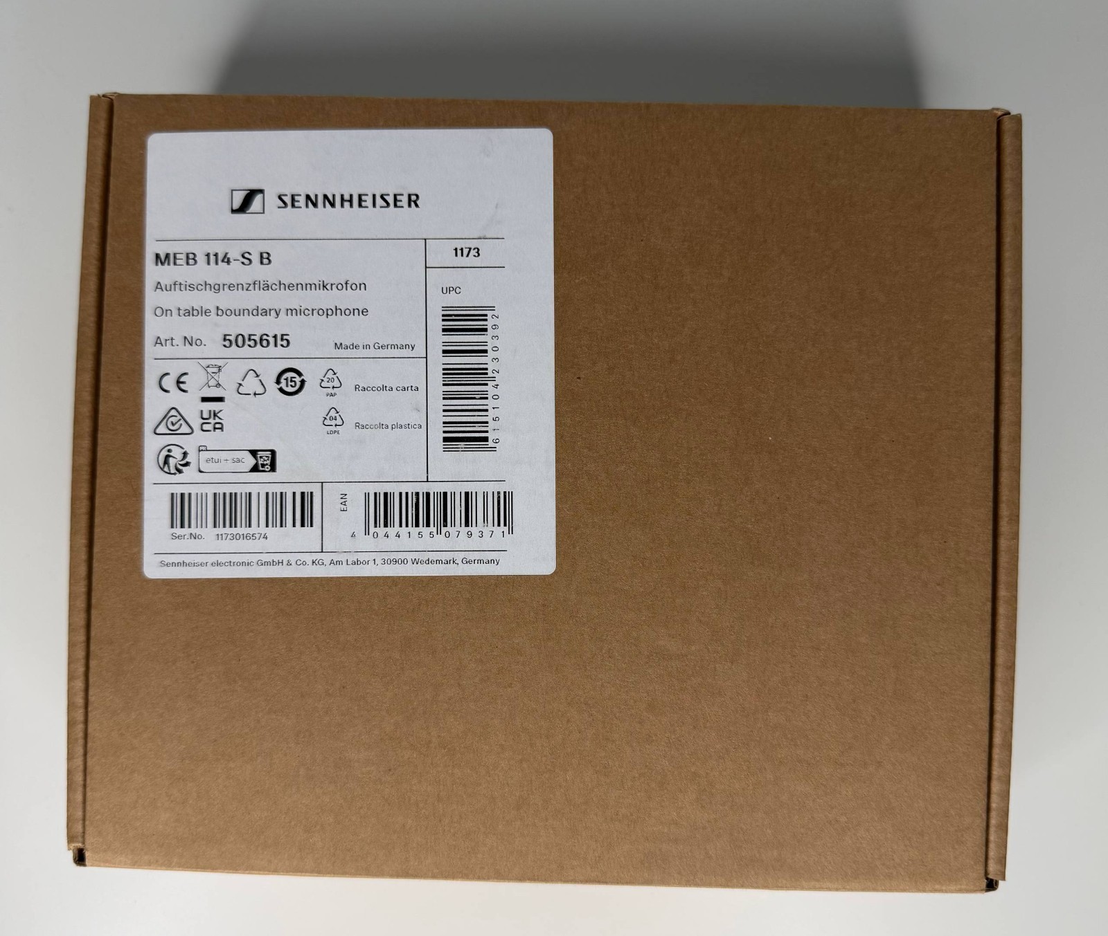 Sennheiser MEB 114-S-B On Table Boundary Microphone