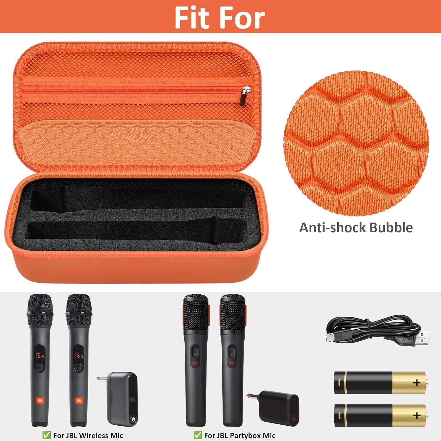 JBL Wireless Two Microphone System with Dual-Channel Receiver. Orange(Box Only)