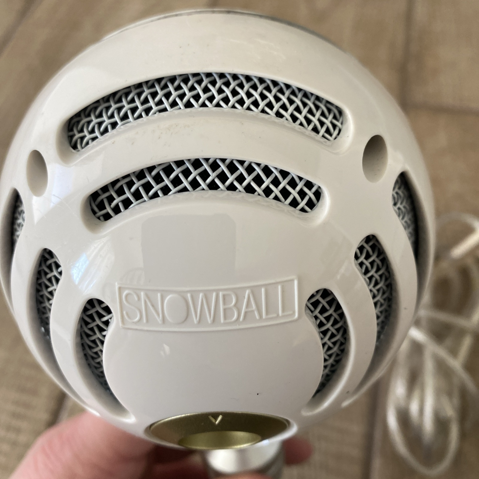 Blue Snowball ICE White USB Podcasting Recording Microphone with Stand & Cable