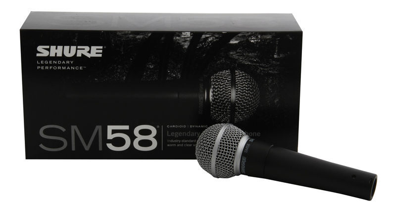 Shure SM58-LC Handheld Dynamic Microphone Mic w/Pouch & Clip Holder & Cable 20FT