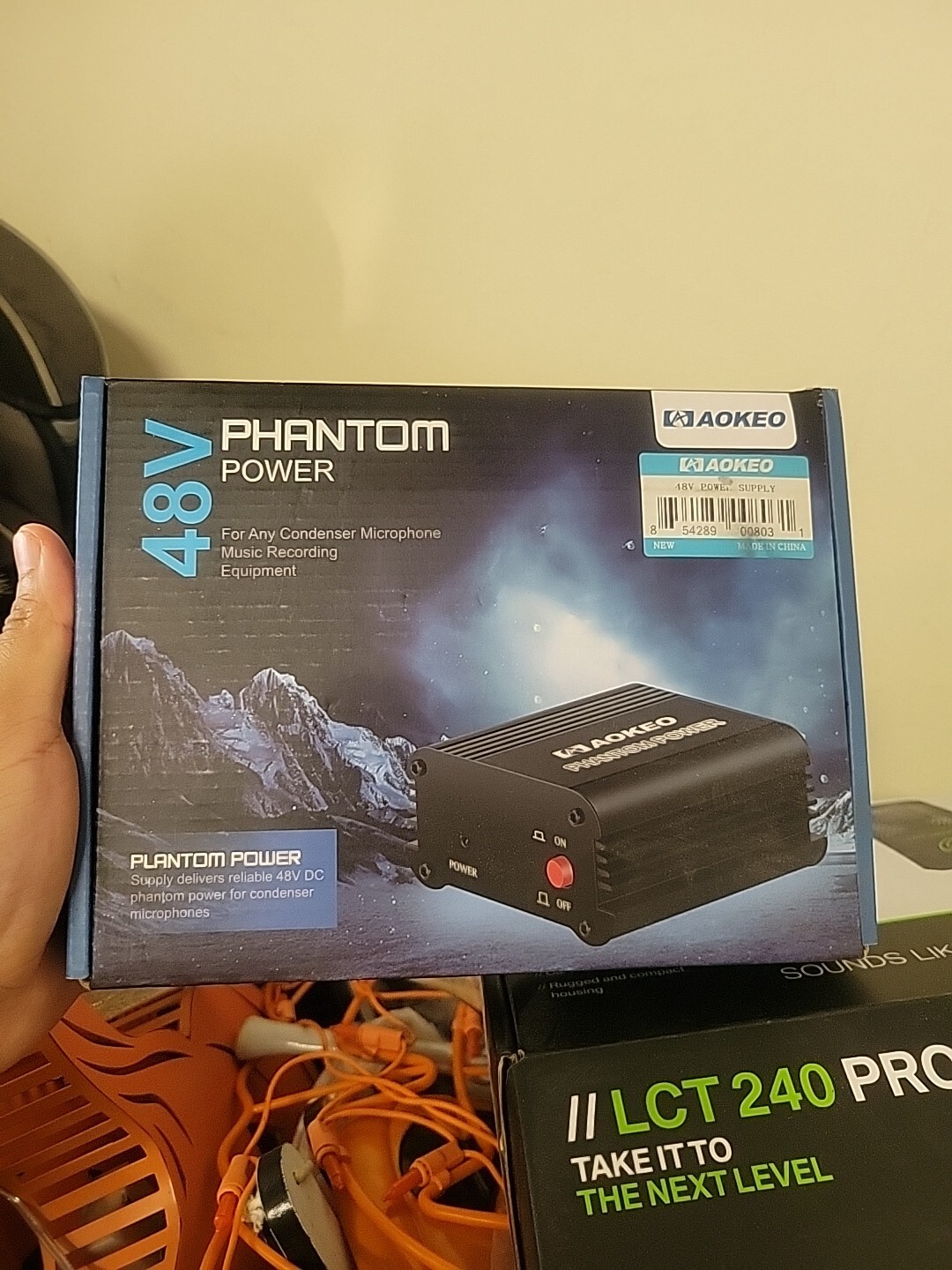 AOKEO Phantom 48V Power Supply For Condenser Microphones Recording Equipment