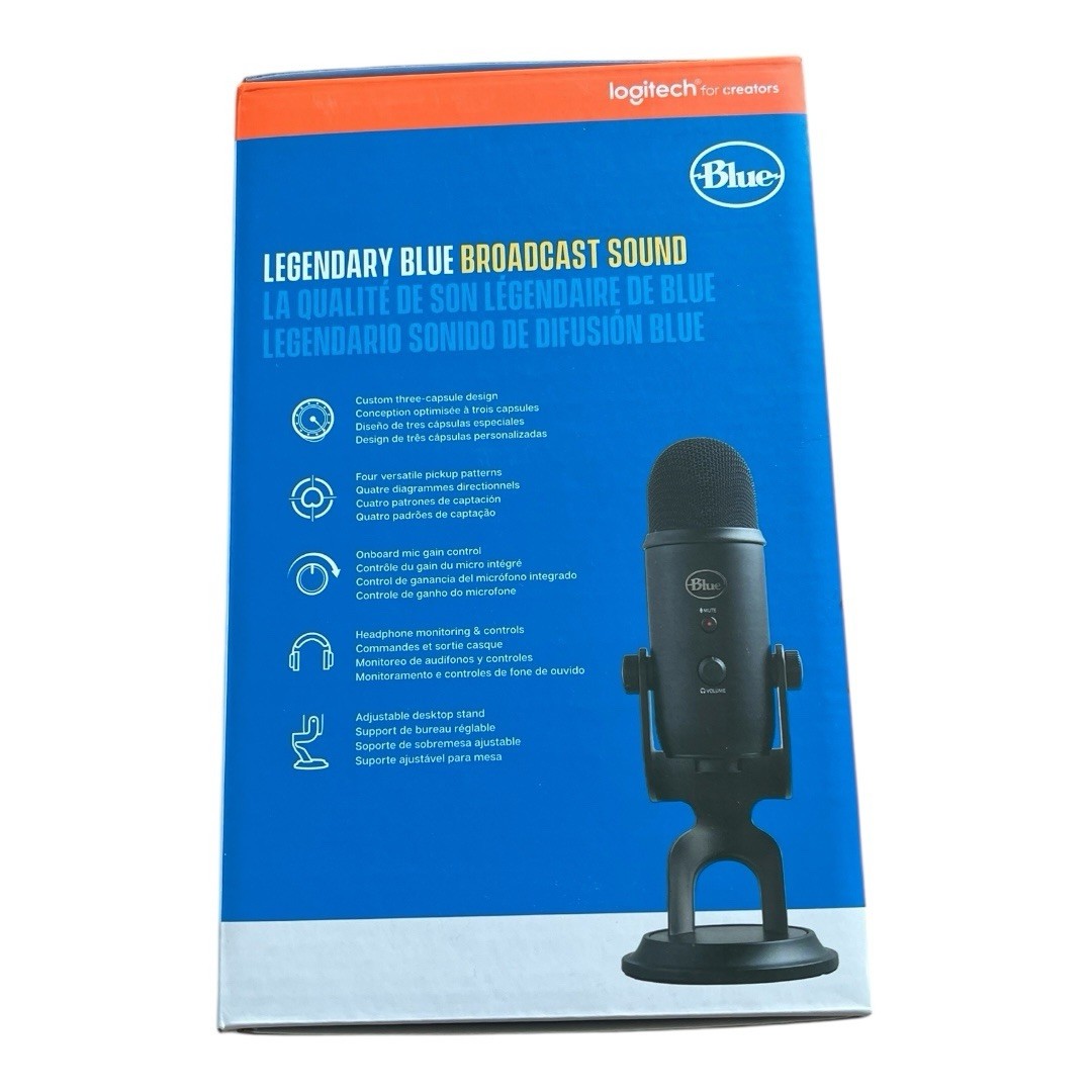 Logitech for Creators Blue Yeti USB Microphone for gaming streaming podcast asmr