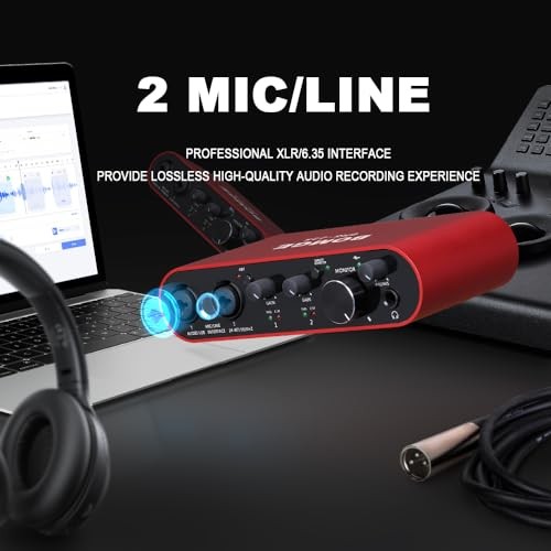 BOMGE USB Audio Interface SOLO with XLR/48V Phantom Power 32Bit/192kHz