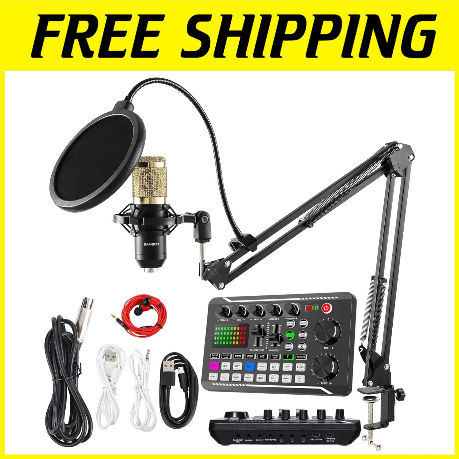 Studio Recording & Broadcasting Kit for PC & Smartphone