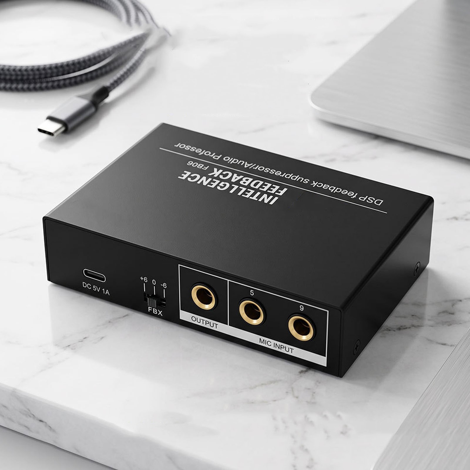 Microphone Sound Feedback Processor 6 Channel Microphone Feedback Processor
